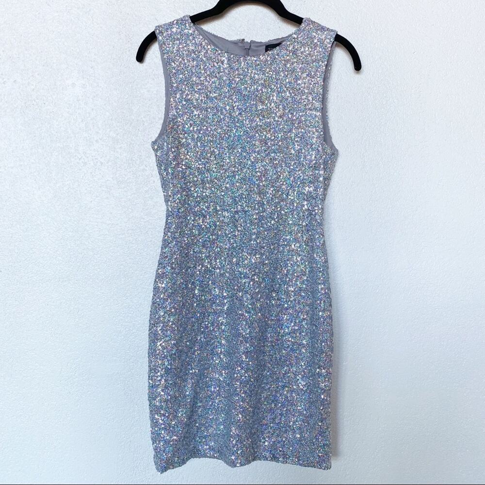 ASOS Sleeveless Crewneck Sequin Sheath Dress Size 6